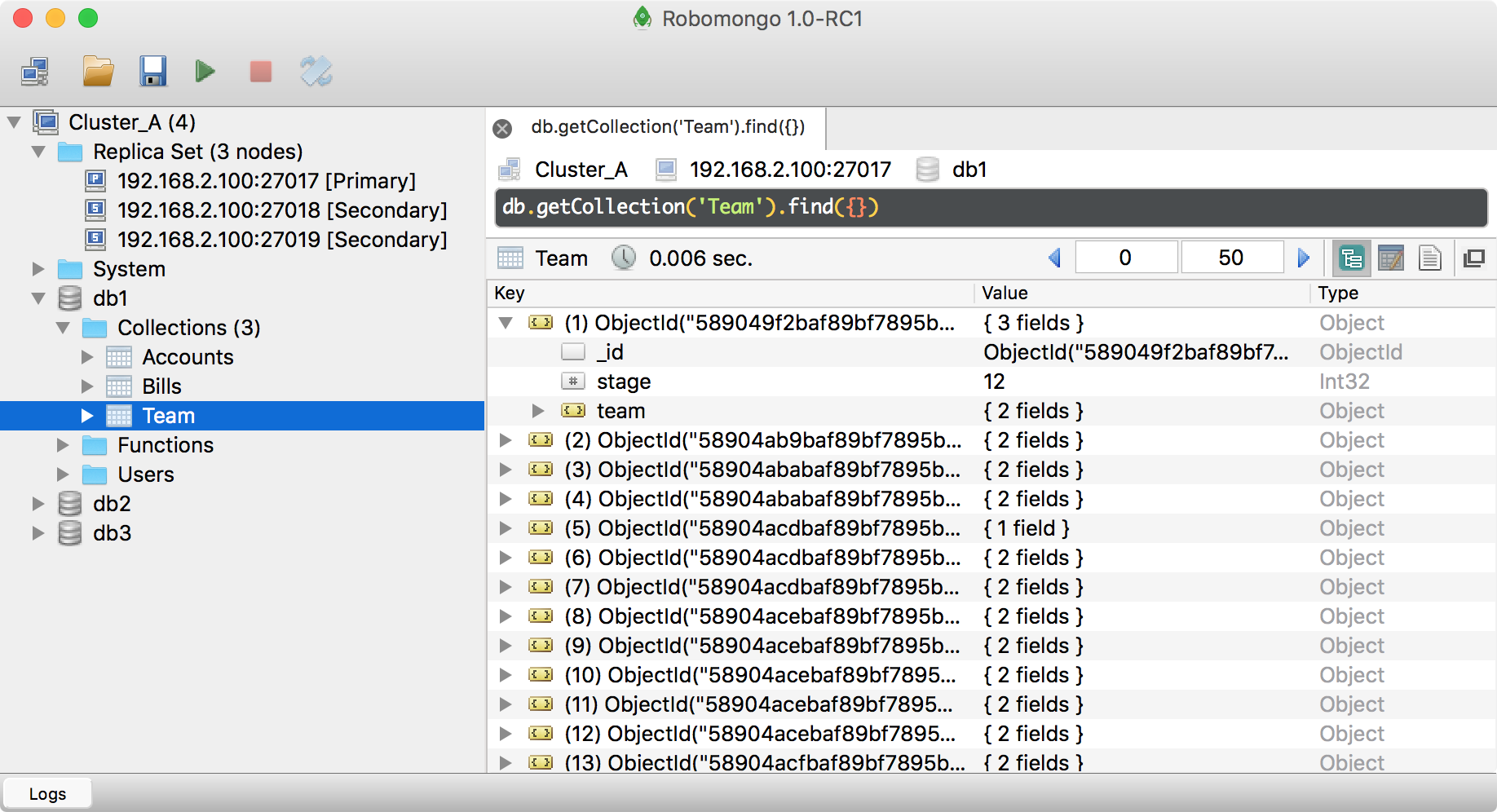 robo 3t connect to mongodb