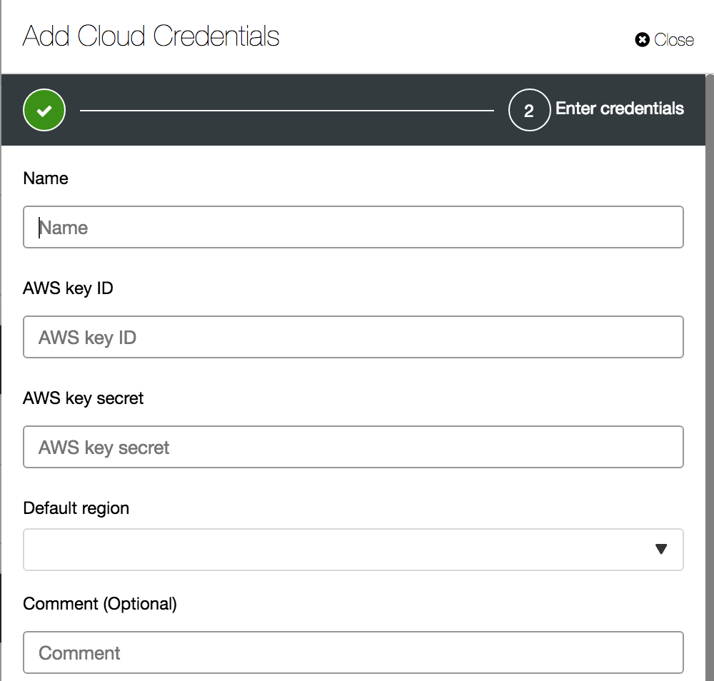  adding cloud credentials