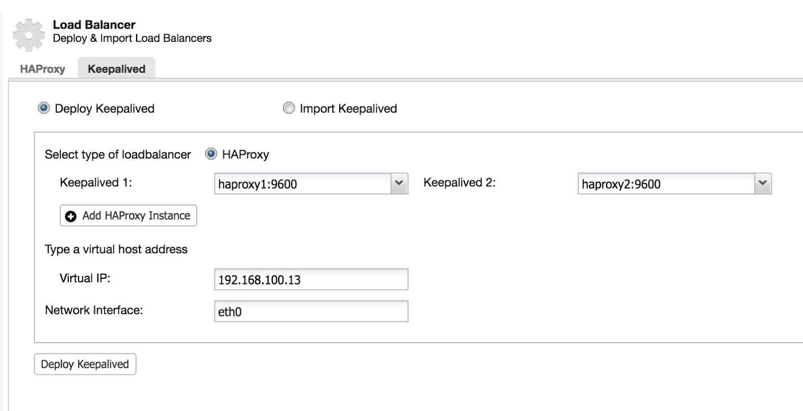 ClusterControl Load Balancer 2