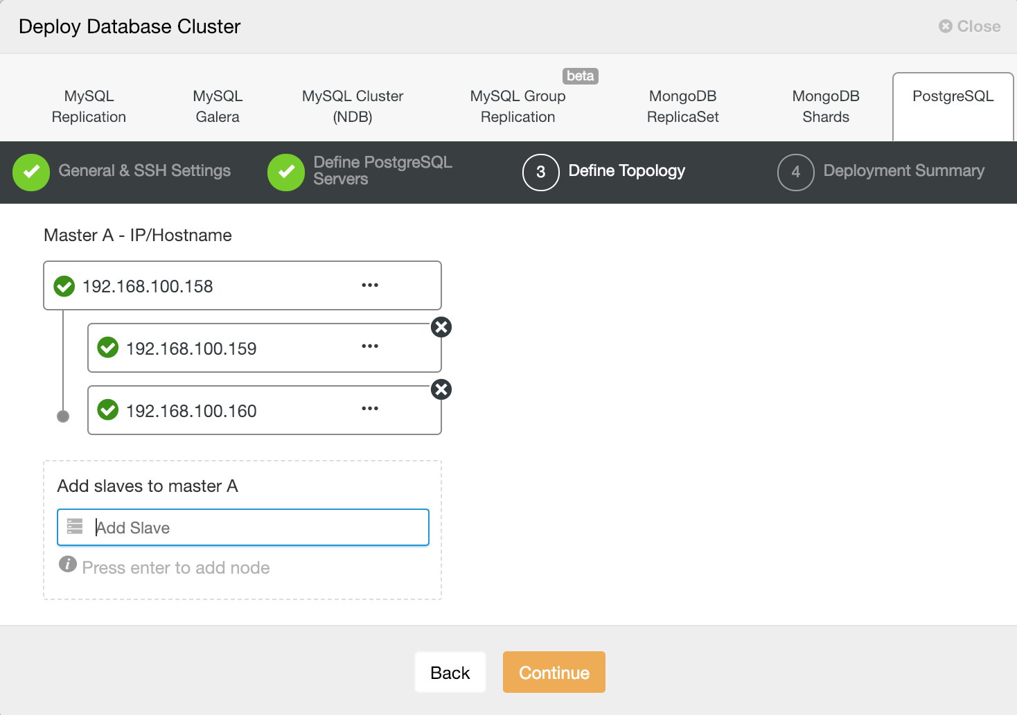 ClusterControl Deploy Information 3