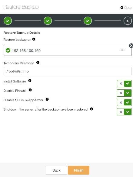 ClusterControl Restore and verify on standalone host Information