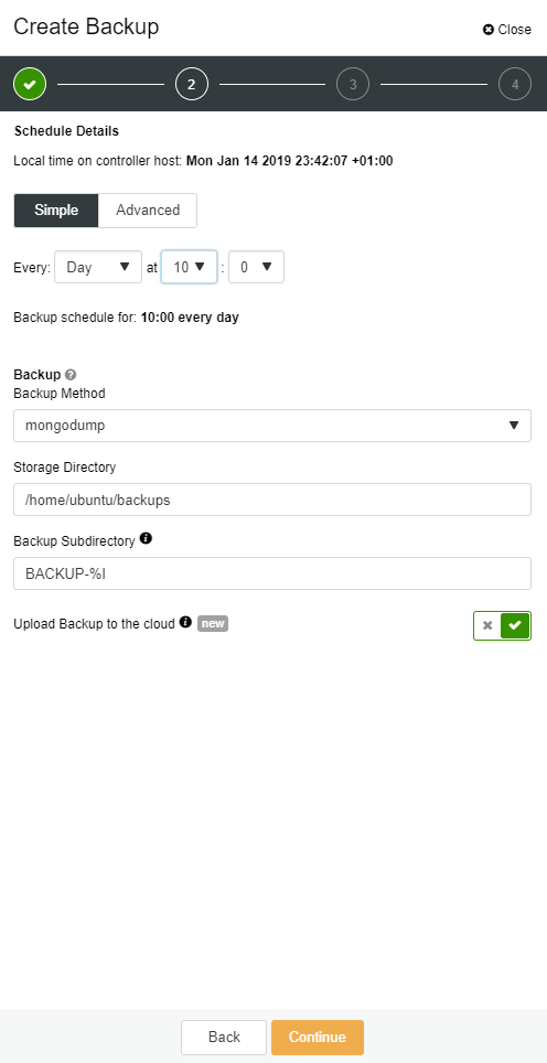 ClusterControl Create Backup Policy