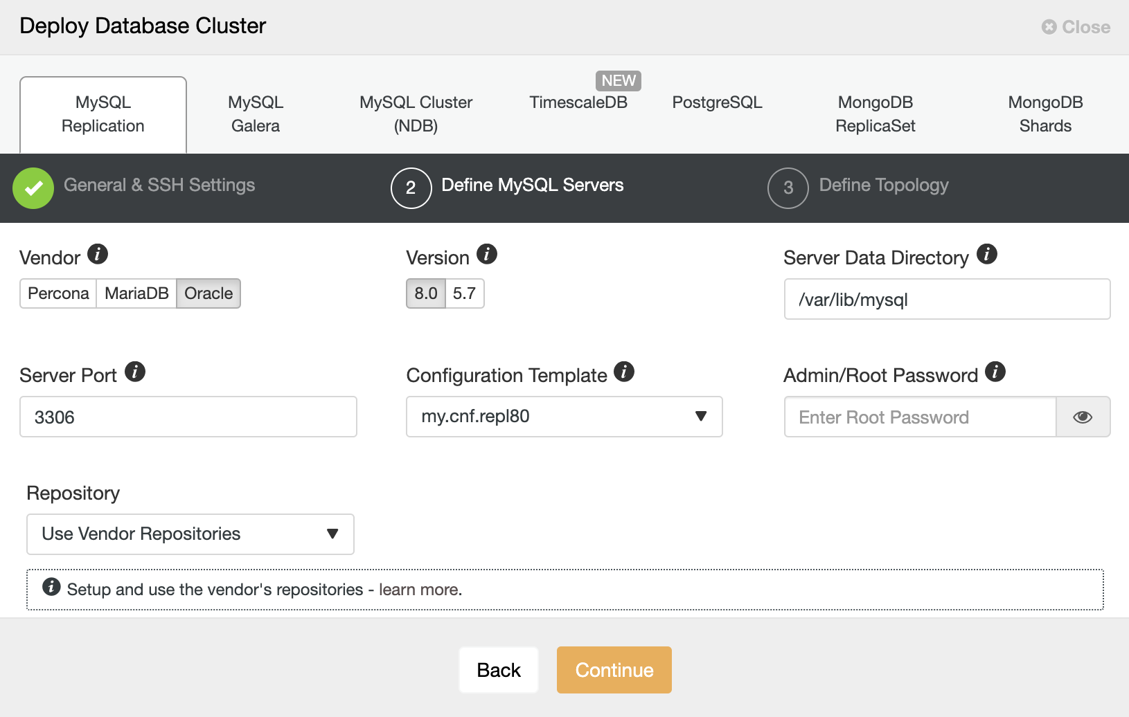  Deploy Database Cluster