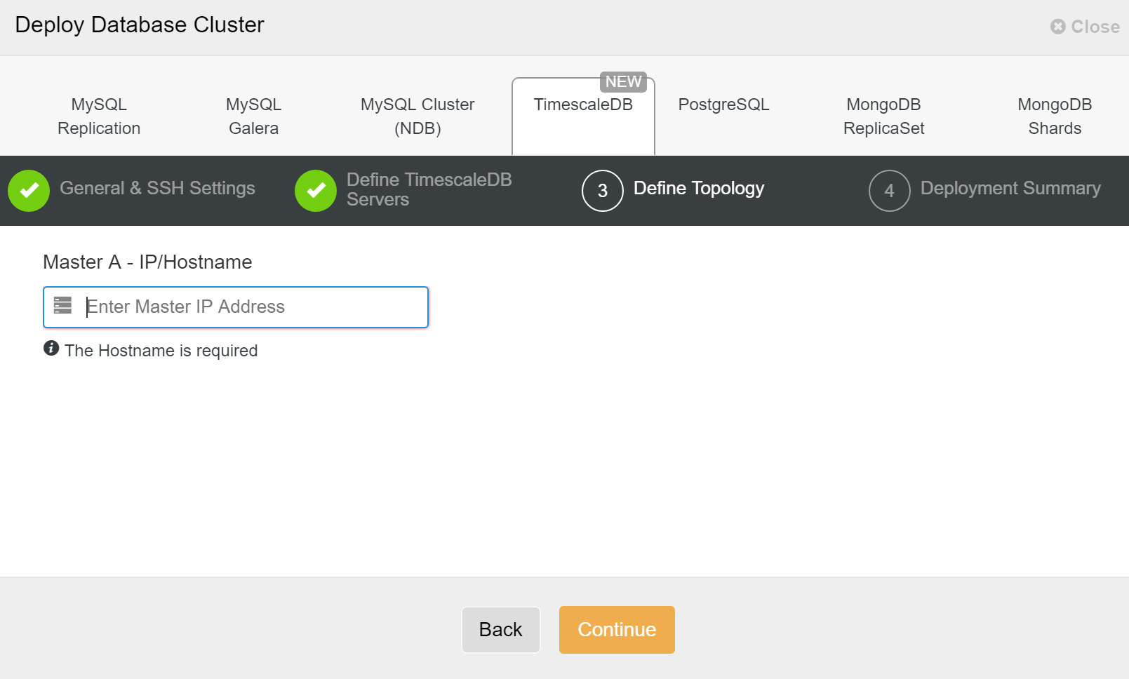  Define topology for TimescleDb cluster