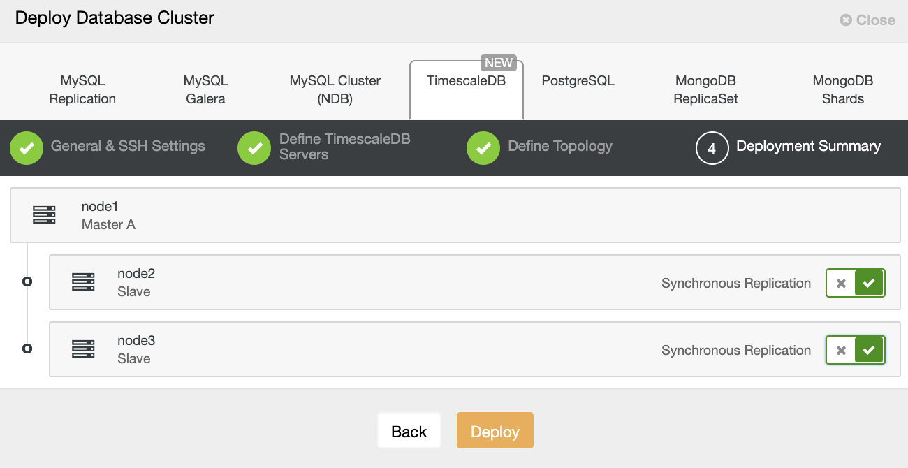 ClusterControl deployment