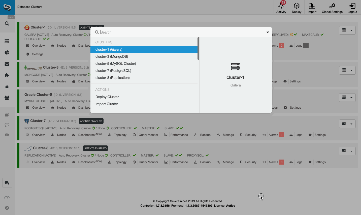  Find specific node and navigate to his overview page