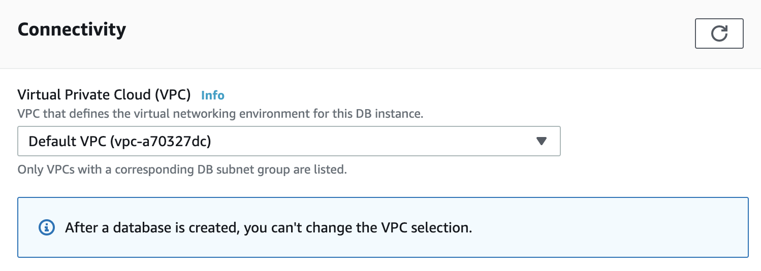 Connectivity Options Amazon rDS