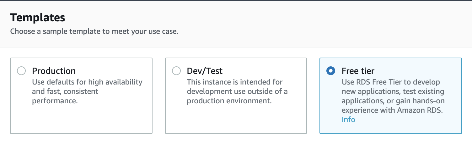 Database Tiers Amazon RDS