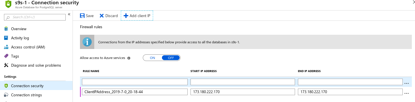  Single server --- Firewall --- Add Client IP Address