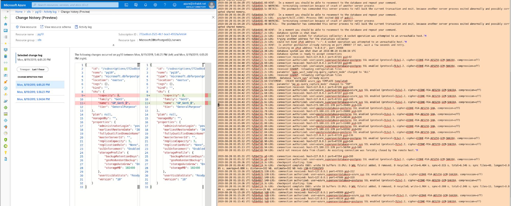  Single server PostgreSQL versions