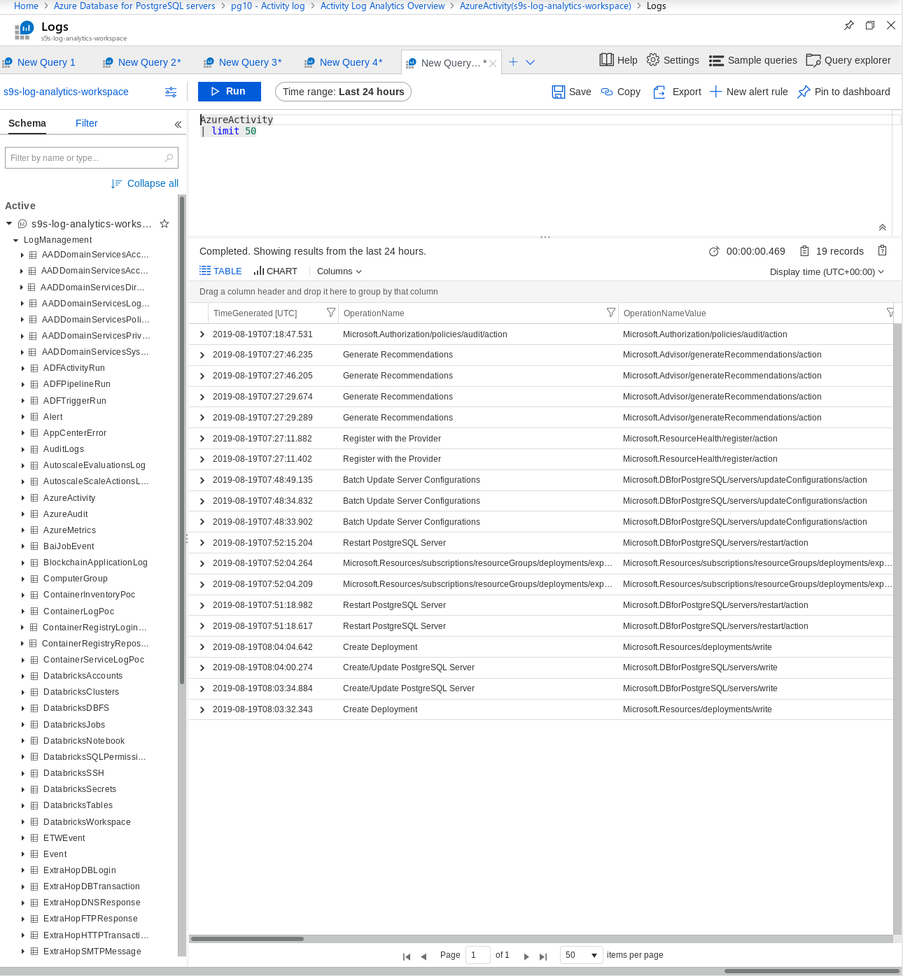 azure database postgresql