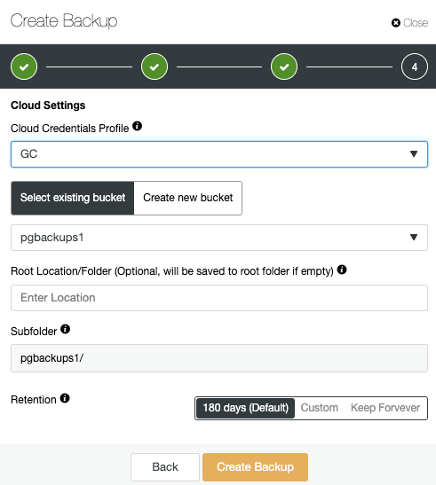 ClusterControl - Cloud Credentials for Backup