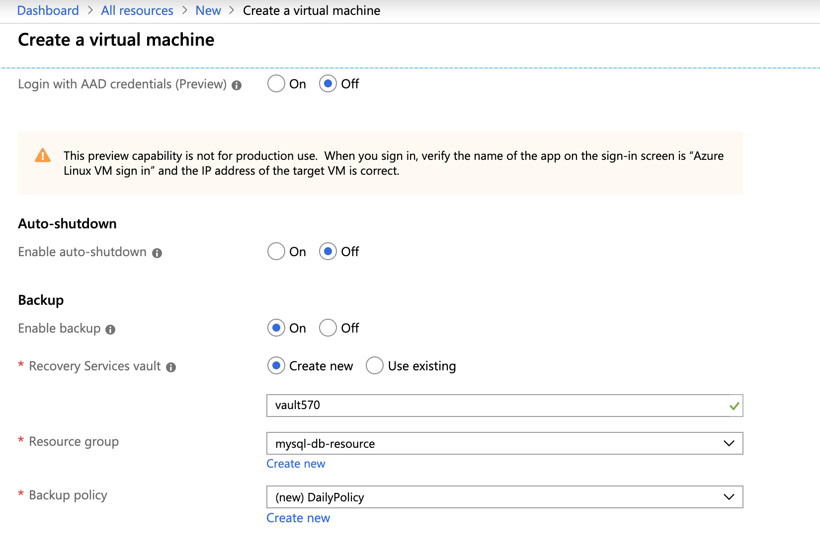 Create a Virtual Machine - Azure