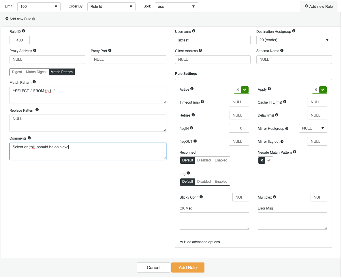 ProxySQL Management GUI