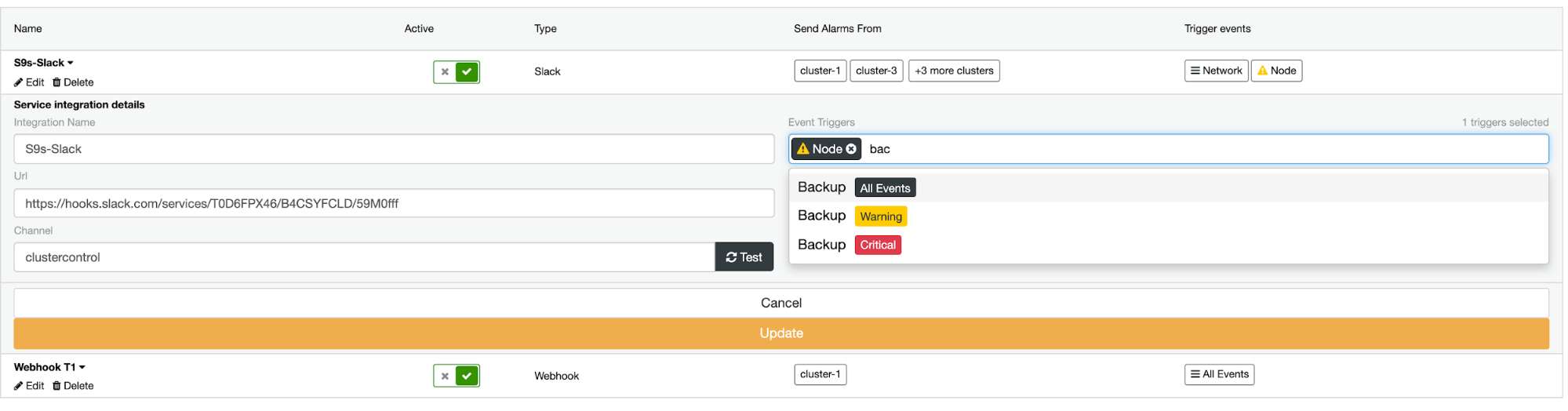 ClusterControl Alert Integration Using Webhooks