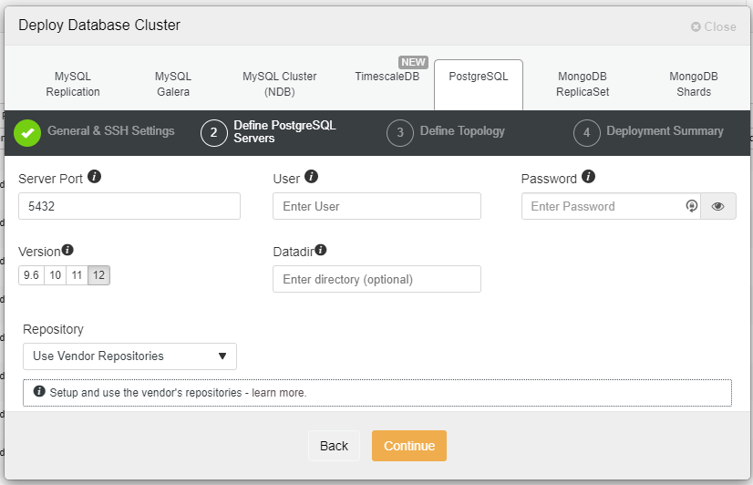 PostgreSQL GUI - ClusterControl