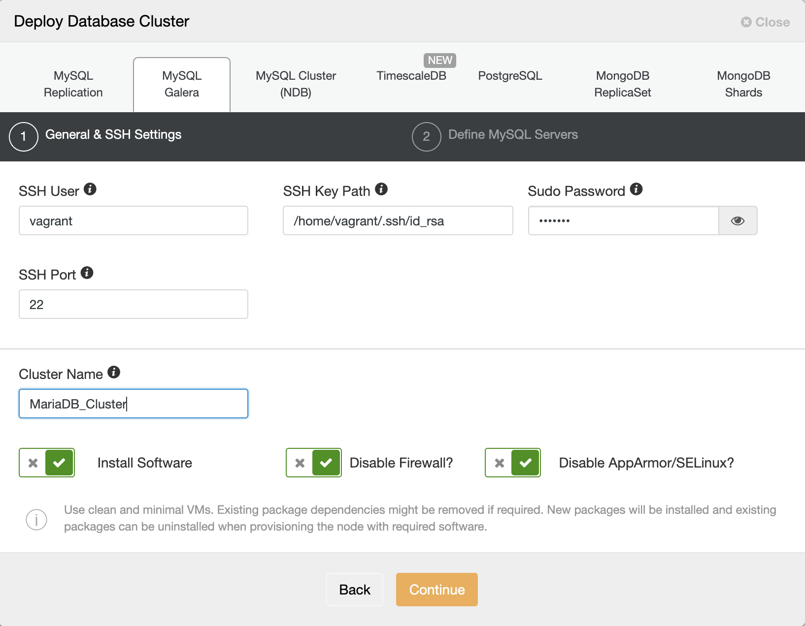 MariaDB Cluster Deployment