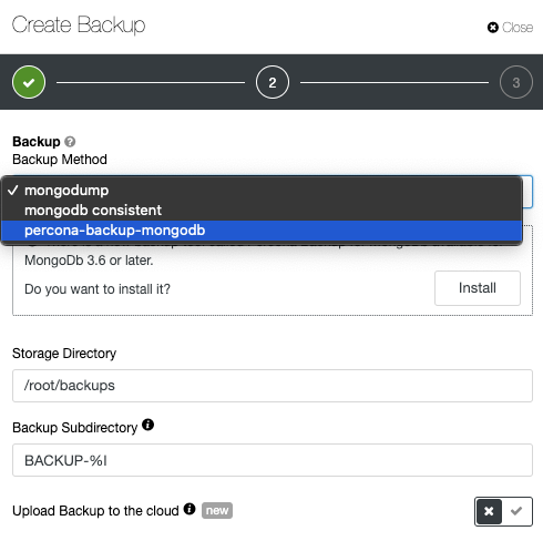 MongoDB Backup Management - ClusterControl