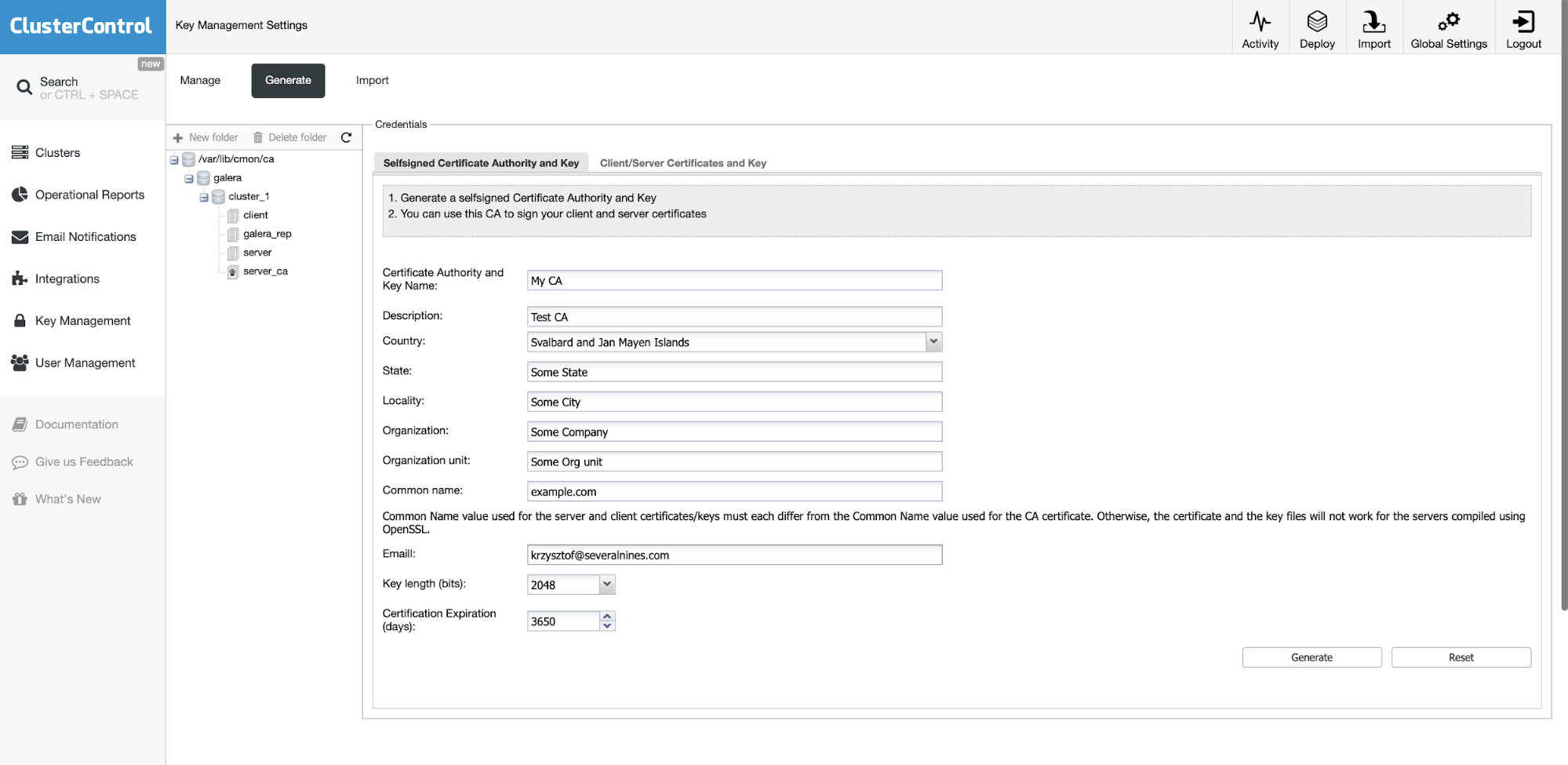 Importing or Changing Your SSL Certificate in ClusterControl | Severalnines