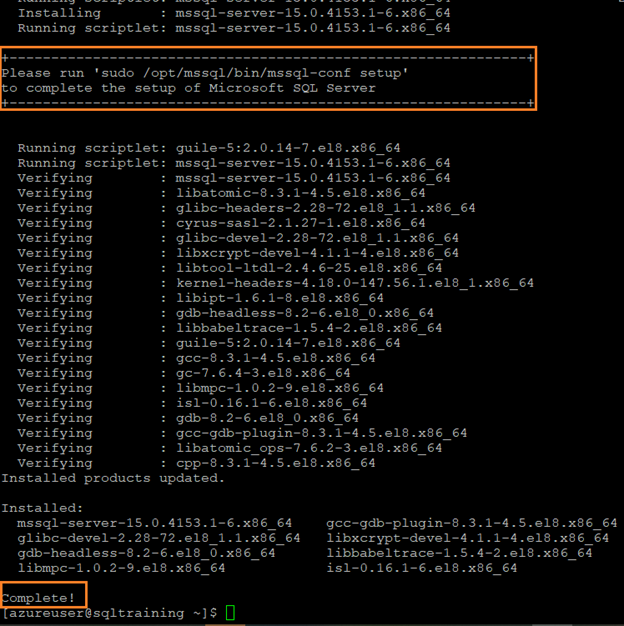 sql server client linux package