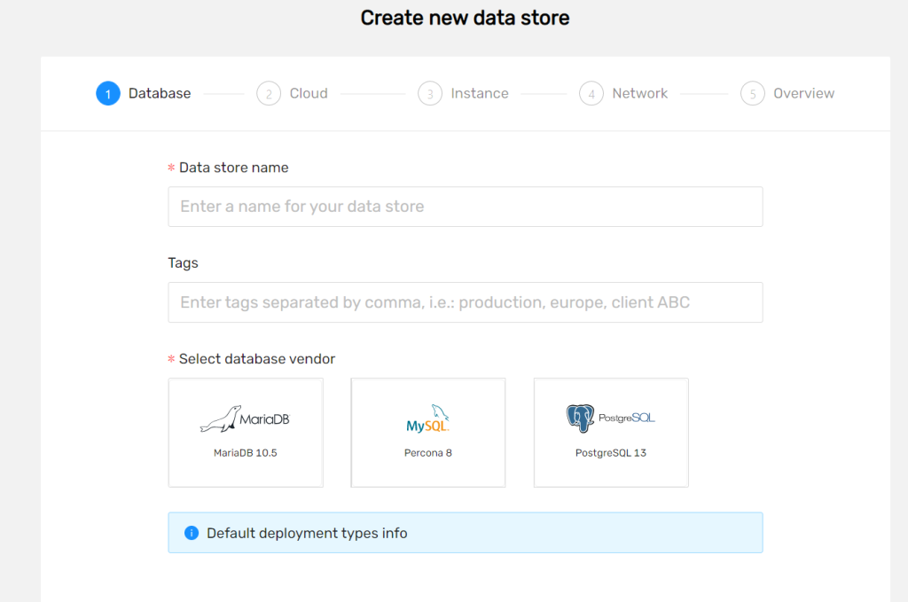 Creating a Data Store
