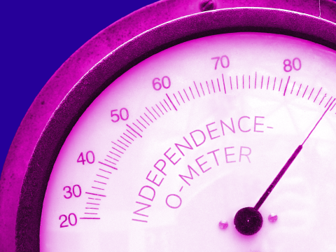 gauge that measures independence called 'independence-o-meter'