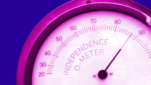 gauge that measures independence called 'independence-o-meter'