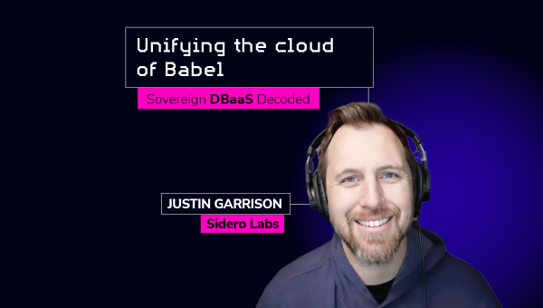 Sovereign DBaaS Decoded Season 3, Episode 2 blog card, titled Unifying the cloud of Babel