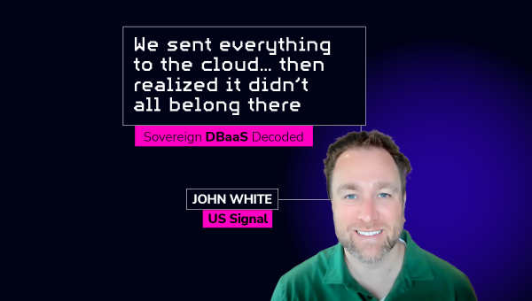 Sovereign DBaaS Decoded Season 3, Episode 3 blog card, titled The pendulum swings.
