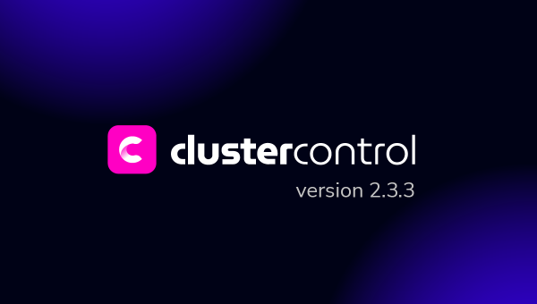 hero image for clustercontrol release v2.3.3