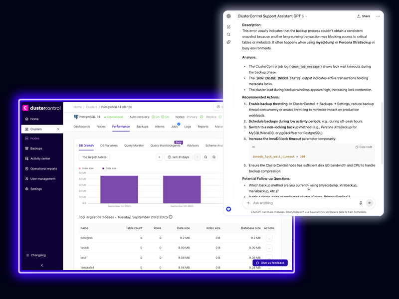 ClusterControl and chatGPT