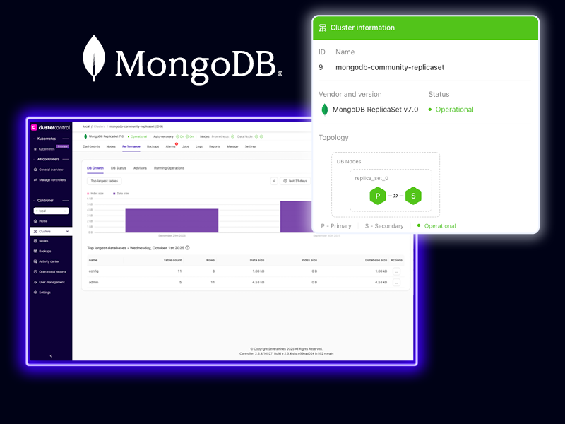 ClusterControl and MongoDB