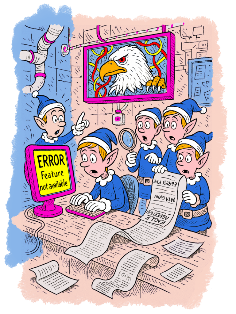 The elves get a concerning error message